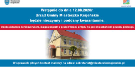 Kwarantanna w Urzędzie Gminy w Miasteczku Krajeńskim