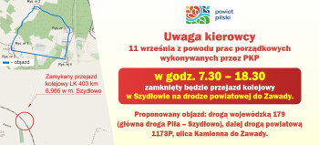 11 września w Szydłowie zamknięty kolejny przejazd kolejowy