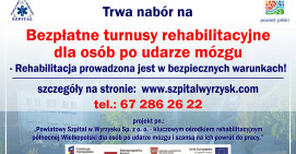 Darmowa rehabilitacja po udarze mózgu w Szpitalu w Wyrzysku