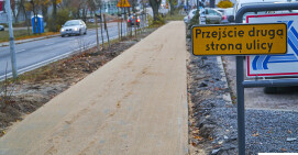 Nowe chodniki i skrzyżowanie na Wyspiańskiego w Pile 