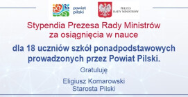 Stypendia naukowe Premiera RP dla uczniów naszych szkół 