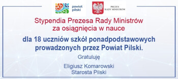 Stypendia naukowe Premiera RP dla uczniów naszych szkół 