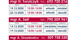 Pomoc w zakresie uzależnień. Dyżury psychologów 