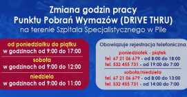 Punkt Drive Thru zmienia godziny pracy