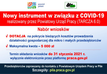 Nowe wsparcie dla przedsiębiorców w ramach TARCZY 6.0