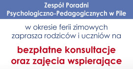W czasie ferii skorzystaj z konsultacji i zajęć w Poradni