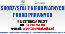 Harmonogram i lokalizacja punktów porad prawnych w powiecie