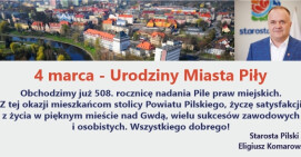 Życzenia dla mieszkańców z okazji Dnia Piły 