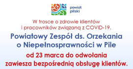 Dokumenty o orzeczenie niepełnosprawności tylko zdalnie