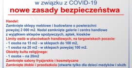Od 27 marca nowe ograniczenia w związku z COVID-19