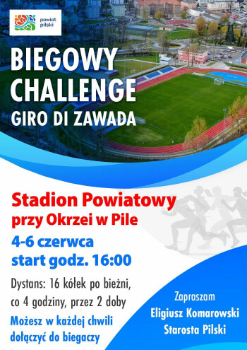 Zapraszamy na Biegowy Challenge na Stadion Powiatowy w Pile 