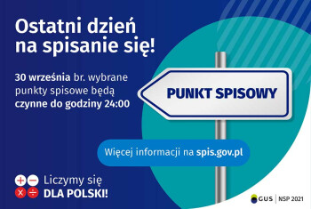 30 września - ostatni dzień Narodowego Spisu Powszechnego 