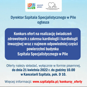 Ogłoszenie o konkursie ofert dyrektora Szpitala Specjalistycznego w Pile  