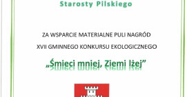 Burmistrz Gminy Wysoka i koordynator konkursu 