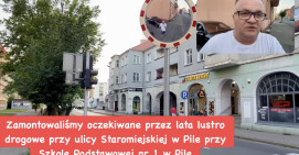 Na prośbę mieszkańców stanęło lustro drogowe. Jest bezpieczniej
