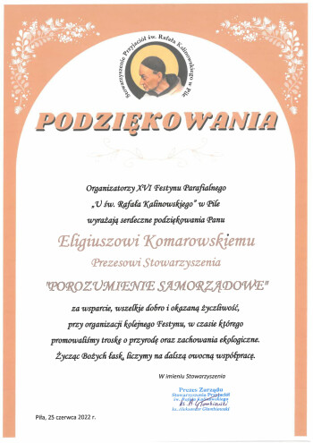 Organizatorzy XVI Festynu Parafialnego "U św. Rafała Kalinowskiego" w Pile 