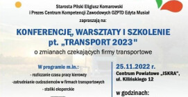 Konferencja Transport 2023 - Zapraszamy