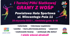 Gramy dla WOŚP. Zapraszamy do hali przy Pola na turniej siatkówki
