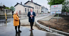 Trwają prace przy przebudowie centrum Osieka nad Notecią