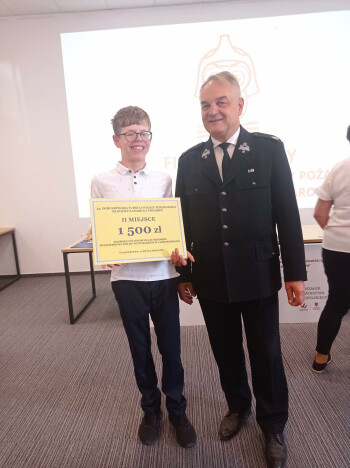 Uczeń z Ujścia zajął II miejsce w kraju w turnieju wiedzy pożarniczej