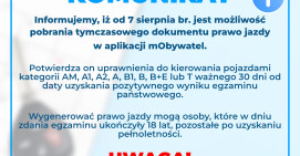 Komunikat wydziału komunikacji 