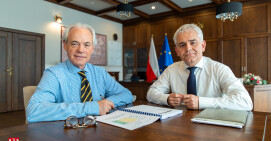 Spotkanie starosty pilskiego z senatorem Adamem Szejnfeldem 