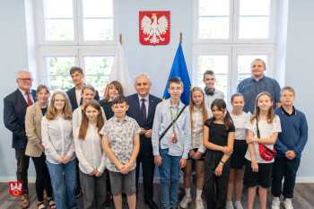 Na lekcji samorządności w Starostwie