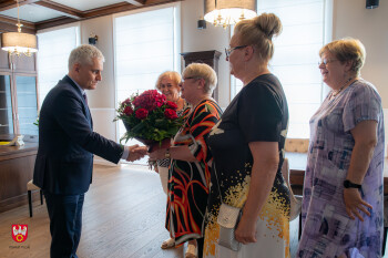 Zarząd UTW na spotkaniu ze starostą