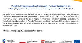 Zdalny Wyrzysk - kształcenie zawodowe w trakcie pandemii w Powiecie Pilskim
