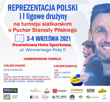 Turniej Siatkarski o Puchar Starosty w Hali Powiatowej przy Pola w Pile  