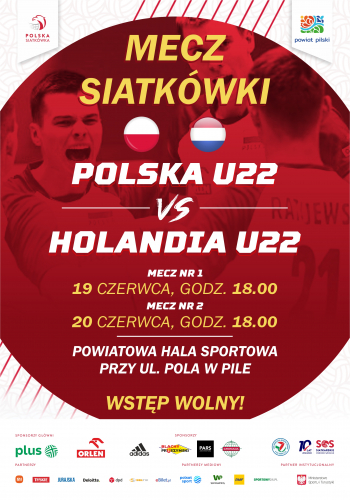 Mecz siatkówki reprezentacji U22 Polska - Holandia w hali przy Pola w Pile 