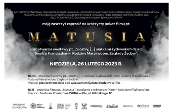 Film „Matusia” i wystawa o siostrach franciszkankach ratujących żydowskie dzieci 