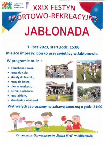 XXIX Festyn Sportowo - Rekreacyjny "Jabłonada"