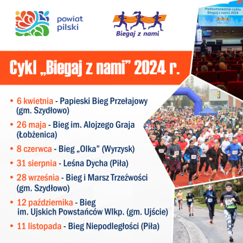 Cykl "Biegaj z nami 2024" w gminach powiatu pilskiego 