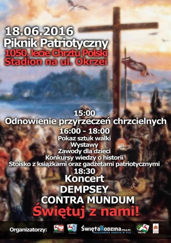 Rocznica chrztu Polski na stadionie przy ul. Okrzei