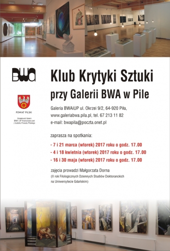 Klub Krytyki Sztuki przy Galerii BWA w Pile (program edukacyjny)