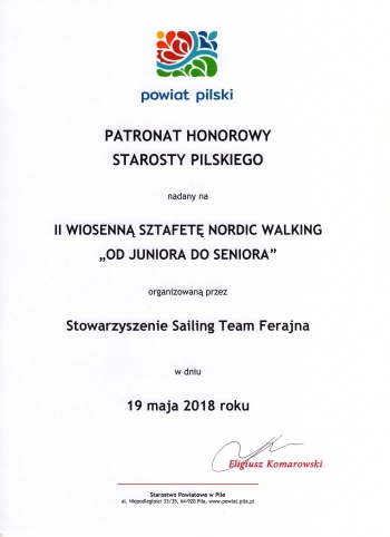 II Wiosenna Sztafeta Nordic Walking "Od Juniora do Seniora"