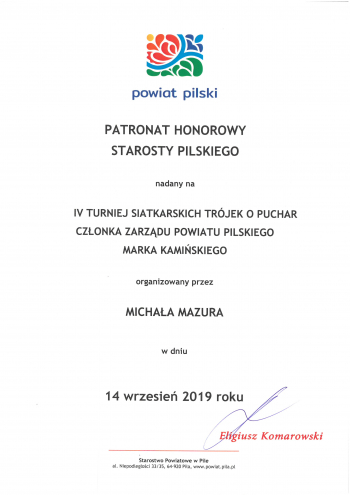 IV Turniej Siatkarskich Trójek o Puchar Członka Zarządu Powiatu w Pile Marka Kamińskiego 