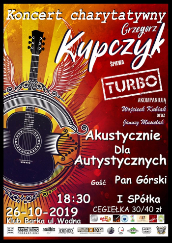 Grzegorz Kupczyk śpiewa TURBO. Pierwszy Koncert Charytatywny Akustycznie dla Autystycznych 