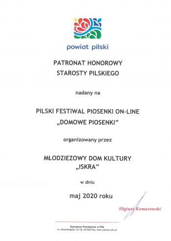 Pilski Festiwal Piosenki On-Line "Domowe Piosenki"