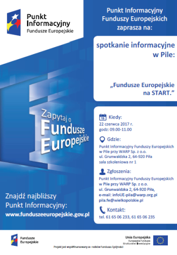 Spotkanie informacyjne pt. „Fundusze Europejskie na START