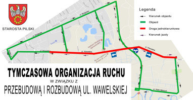 Nowa organizacja ruchu na drodze powiatowej - ul. Wawelska