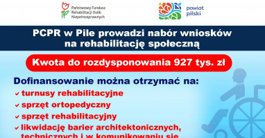 Nabór wniosków ze środków PFRON na rehabilitację społeczną osób niepełnosprawnych