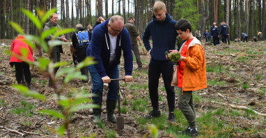 Starosta Pilski wziął udział w akcji sadzenia drzewek 