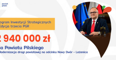Prawie 3 mln zł na przebudowę drogi Nowy Dwór-Leżenica 