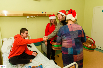 Mikołajkowa wizyta u dzieci w pilskim szpitalu