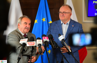 od prawej: starosta pilski Eligusz Komarowski i Feliks Łaszcz straosta czarnkowsko-trzcianecki