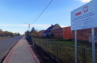 1,5 km nowego chodnika z Górki Klasztornej do Wiktorówka